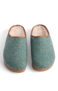 Ladies Shetland Tweed Clog -Best Fashion Shoes Shop TA16083GREENHBONE 4