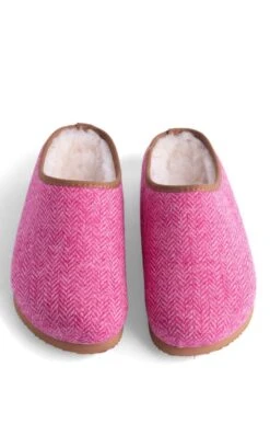 Ladies Shetland Tweed Clog -Best Fashion Shoes Shop TA16083PINKHBONE 4