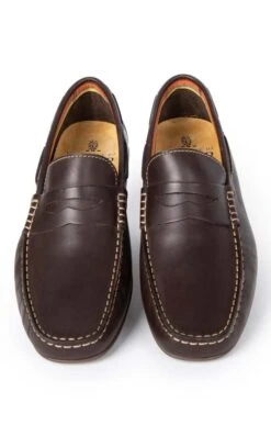 Leather Driving Shoes -Best Fashion Shoes Shop TA21162DKBROWN 4