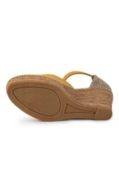 Ladies High Heeled Linen Espadrille -Best Fashion Shoes Shop TA21303YELLOW 2