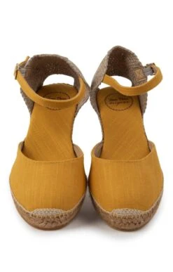 Ladies High Heeled Linen Espadrille -Best Fashion Shoes Shop TA21303YELLOW 3