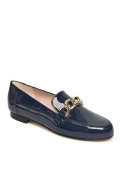 Ladies Leather Loafer With Chain