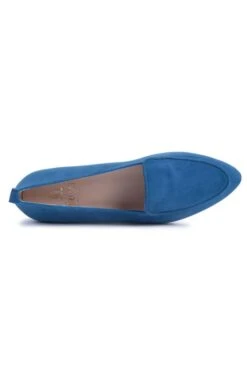 Ladies Suede Pointed Loafer 21 Ladies Suede Pointed Loafer -Best Fashion Shoes Shop TA21364DENIM 3