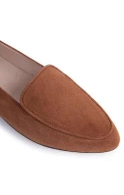 Ladies Suede Pointed Loafer 30 Ladies Suede Pointed Loafer -Best Fashion Shoes Shop TA21364TAN 2