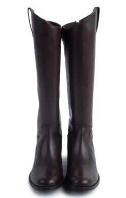 Ladies Classic Leather Tall Boot -Best Fashion Shoes Shop TA21453DKBROWN 4