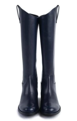 Ladies Classic Leather Tall Boot -Best Fashion Shoes Shop TA21453NAVY 4