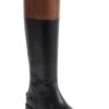 Ladies Tall Contrast Top Leather Boot -Best Fashion Shoes Shop TA21454BLACKTAN