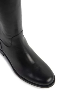 Ladies Tall Contrast Top Leather Boot -Best Fashion Shoes Shop TA21454BLACKTAN 3