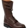 Ladies 3/4 Leather Buckle Boot -Best Fashion Shoes Shop TA21551DKBROWN
