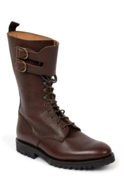 Ladies 3/4 Leather Buckle Boot