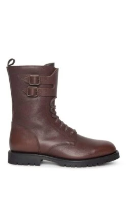 Mens's 3/4 Leather Buckle Boot 10 Mens's 3/4 Leather Buckle Boot -Best Fashion Shoes Shop TA21552DKBROWN 1