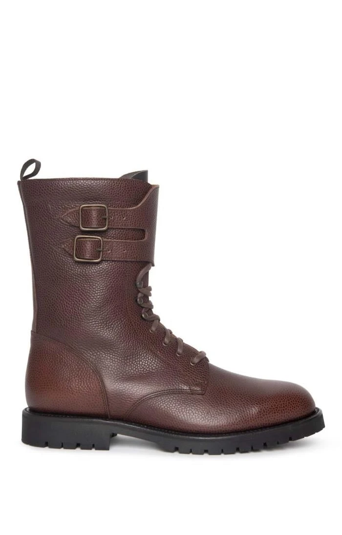 Mens's 3/4 Leather Buckle Boot 4 Mens's 3/4 Leather Buckle Boot - Image 2