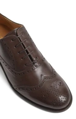 Ladies Country Leather Brogue -Best Fashion Shoes Shop TA22351DKBROWN 2