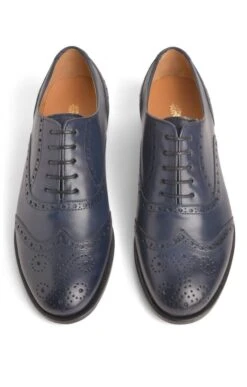 Ladies Country Leather Brogue -Best Fashion Shoes Shop TA22351NAVY 4