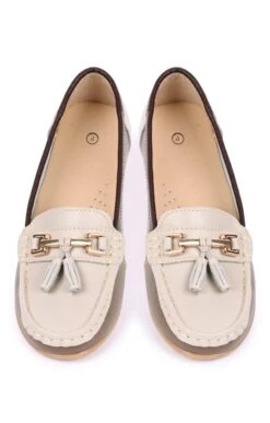 Ladies Multicoloured Moccasin -Best Fashion Shoes Shop TA22400COFFEESMOKECHOC 4