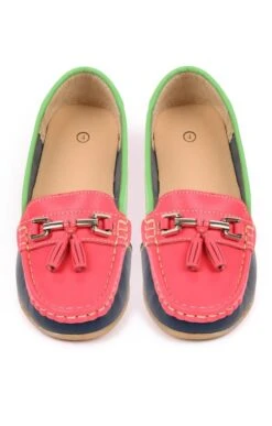 Ladies Multicoloured Moccasin -Best Fashion Shoes Shop TA22400DKBLUEWMALONAPPLE 4