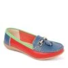Ladies Multicoloured Moccasin -Best Fashion Shoes Shop TA22400REDDENIMAPPLE