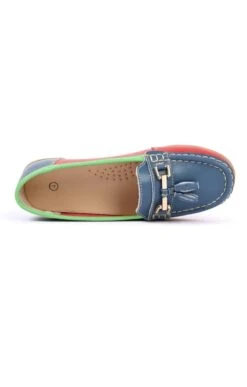 Ladies Multicoloured Moccasin -Best Fashion Shoes Shop TA22400REDDENIMAPPLE 1