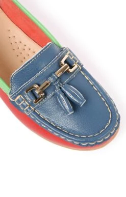 Ladies Multicoloured Moccasin -Best Fashion Shoes Shop TA22400REDDENIMAPPLE 3