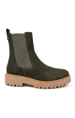 Ladies Chunky Sole Chelsea Boot -Best Fashion Shoes Shop TA22421DKGREEN 1 1
