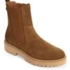 Ladies Chunky Sole Chelsea Boot -Best Fashion Shoes Shop TA22421TAN