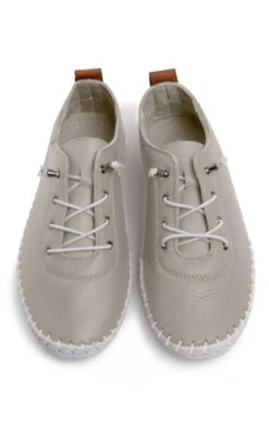 Ladies St Ives Leather Sneaker -Best Fashion Shoes Shop TA22511BEIGE 4