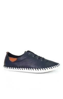 Ladies St Ives Leather Sneaker -Best Fashion Shoes Shop TA22511NAVY 2