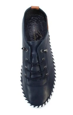 Ladies St Ives Leather Sneaker -Best Fashion Shoes Shop TA22511NAVY 3