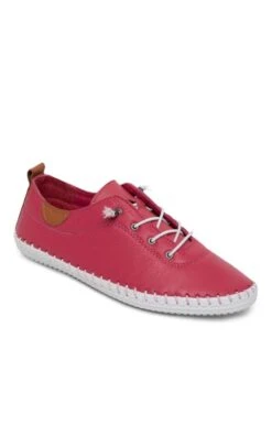 Ladies St Ives Leather Sneaker -Best Fashion Shoes Shop TA22511RASPBERRY 1