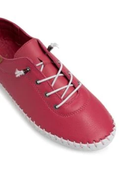 Ladies St Ives Leather Sneaker -Best Fashion Shoes Shop TA22511RASPBERRY 3