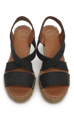 Ladies Toni Pons Espadrille Wedge Sandals -Best Fashion Shoes Shop TA22533BLACK 4