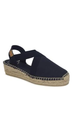 Ladies Toni Pons Linen Flat Espadrilles -Best Fashion Shoes Shop TA22534NAVY 1