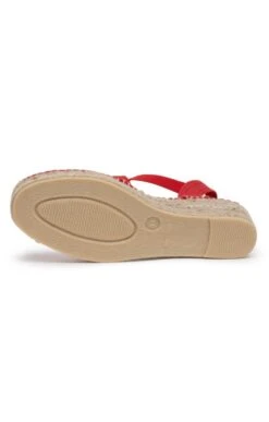Ladies Toni Pons Linen Flat Espadrilles -Best Fashion Shoes Shop TA22534RED 3