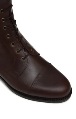 Ladies Lace Front Riding Boot -Best Fashion Shoes Shop TA22620DKBROWN 2