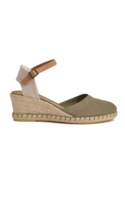 Ladies Malena Suede Espadrille -Best Fashion Shoes Shop TA23143KHAKI 1