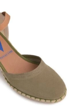 Ladies Malena Suede Espadrille -Best Fashion Shoes Shop TA23143KHAKI 2