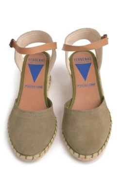 Ladies Malena Suede Espadrille -Best Fashion Shoes Shop TA23143KHAKI 4