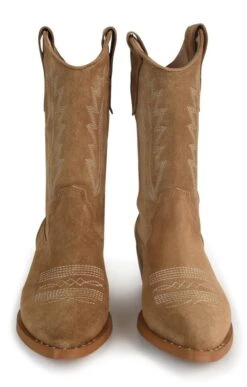 Ladies Embroidered Cowboy Boot 11 Ladies Embroidered Cowboy Boot -Best Fashion Shoes Shop TA23160TAN 4