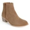 Ladies Punched Hole Ankle Boot 2 Ladies Punched Hole Ankle Boot -Best Fashion Shoes Shop TA23161TAN