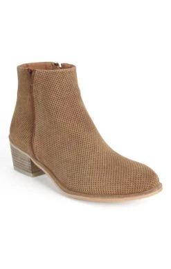 Ladies Punched Hole Ankle Boot