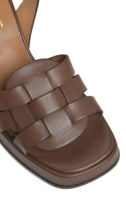Ladies Basket Weave Sandals -Best Fashion Shoes Shop TA23164BRANDY 2