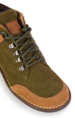 Ladies Two Tone Suede Boot -Best Fashion Shoes Shop TA23170KHAKIWHISKY 2