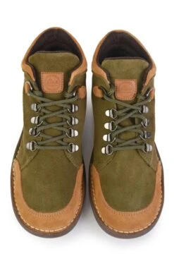 Ladies Two Tone Suede Boot -Best Fashion Shoes Shop TA23170KHAKIWHISKY 4