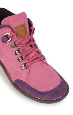 Ladies Two Tone Suede Boot -Best Fashion Shoes Shop TA23170PINKPURPLE 2