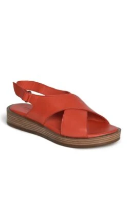 Ladies Cross Front Leather Sandal