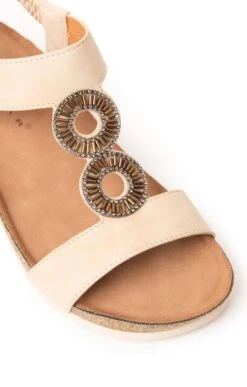Ladies Oriental Sandal -Best Fashion Shoes Shop TA23206BEIGE 2