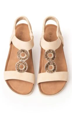 Ladies Oriental Sandal -Best Fashion Shoes Shop TA23206BEIGE 4