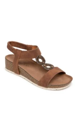 Ladies Oriental Sandal -Best Fashion Shoes Shop TA23206TAN 1