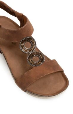 Ladies Oriental Sandal -Best Fashion Shoes Shop TA23206TAN 3