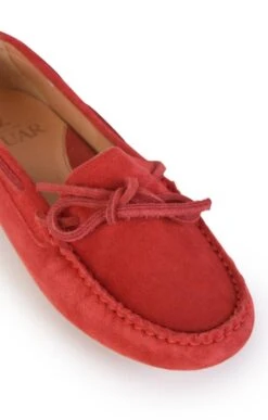 Ladies Suede Driving Shoe -Best Fashion Shoes Shop TA23220RED 2 1